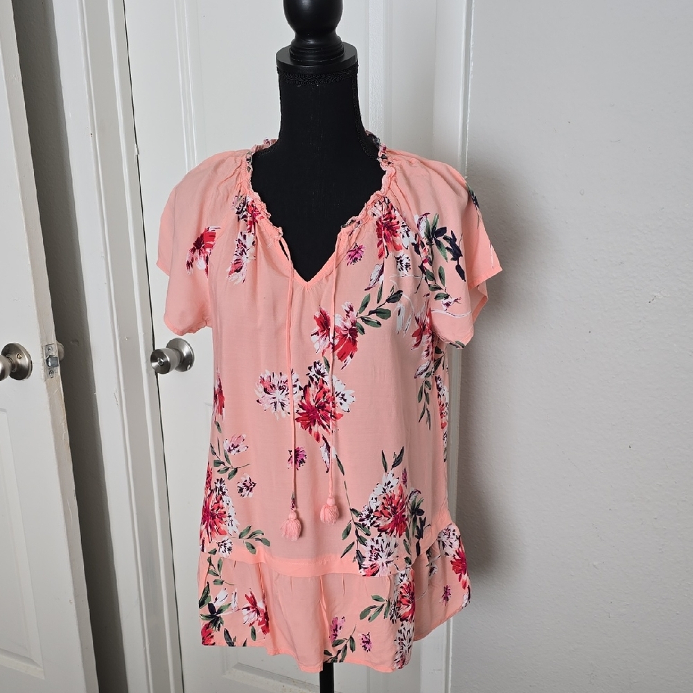 Floral Peach Blouse